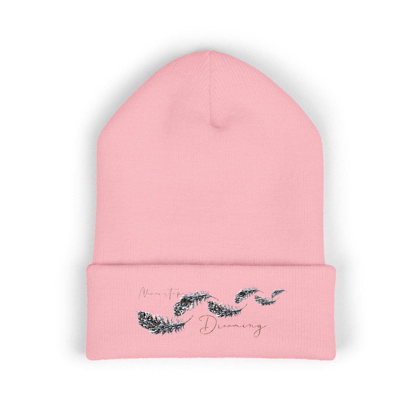 Embroidered Classic Cuffed Beanie | Warm Cozy Winter Hat | Unisex Knit Cap | Perfect Gift for Holidays, Beanie for Him, Her, Winter Fashion