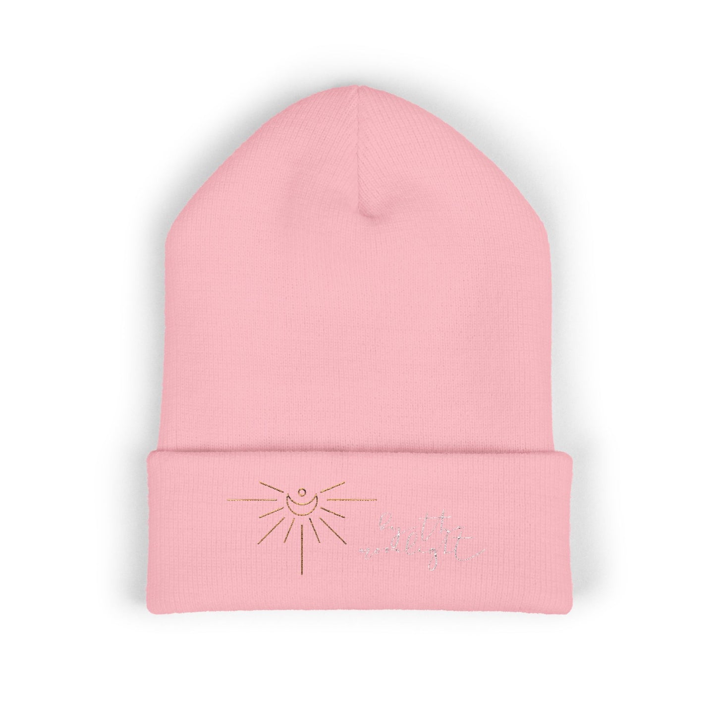 Peaceful Vibes Cuffed Beanie, Cozy Winter Hat, Embroidered Gift, Stylish Accessory, Unisex Beanie for All Seasons