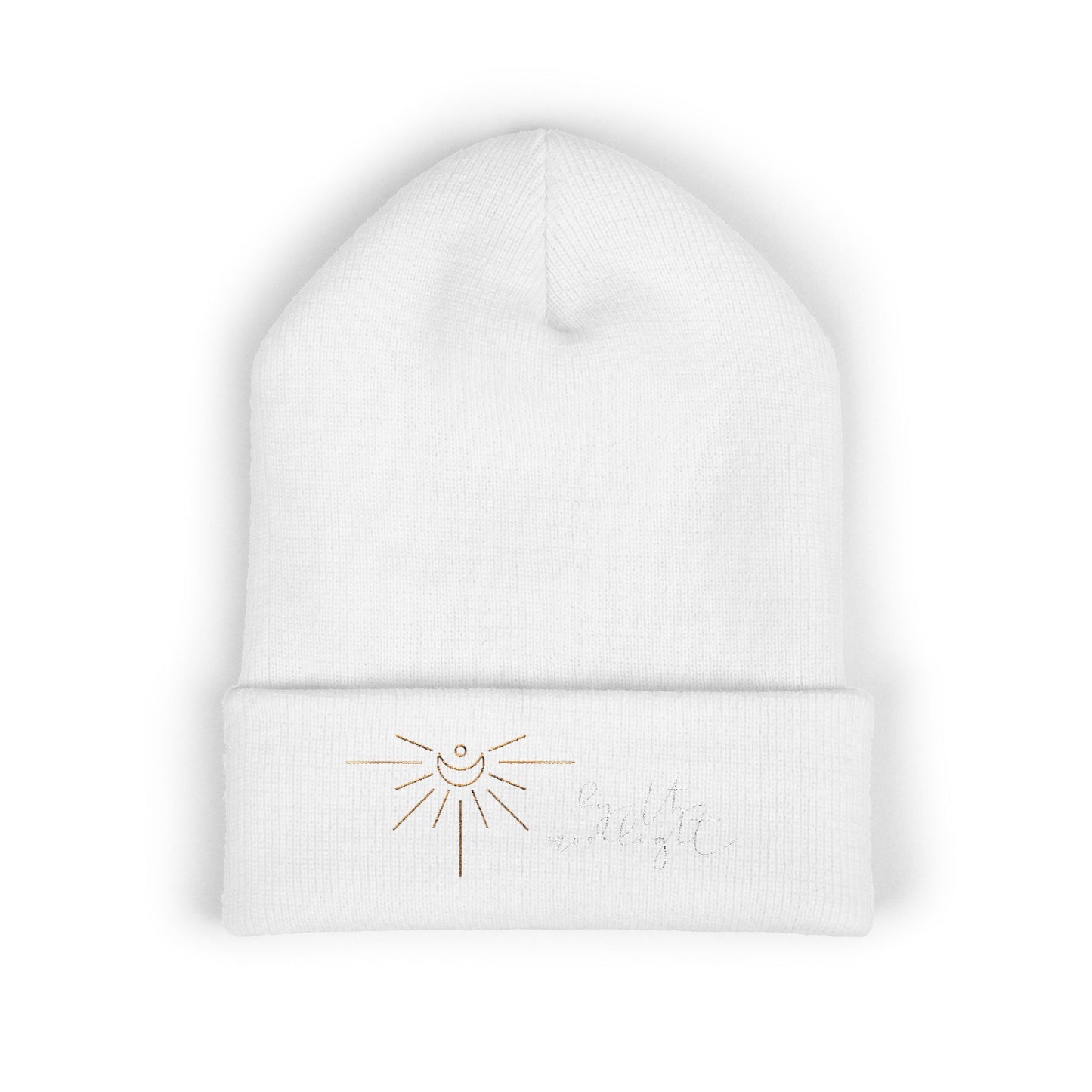 Peaceful Vibes Cuffed Beanie, Cozy Winter Hat, Embroidered Gift, Stylish Accessory, Unisex Beanie for All Seasons