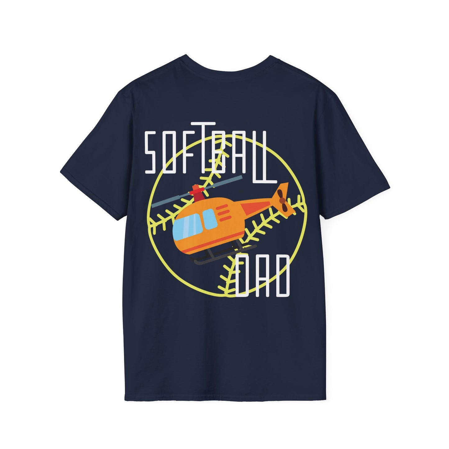 Softball Dad T-Shirt | Unisex Softstyle | Perfect for Father's Day, Softball Games, Family Gatherings, Sports Events, Gift for Dad