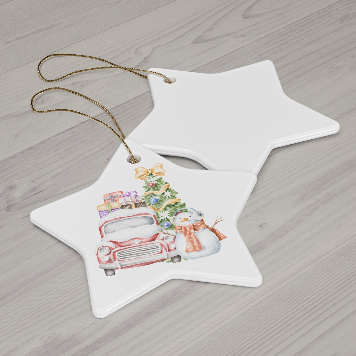 Festive Santa Ceramic Ornament - Holiday Decor, Christmas Tree Decoration, Gift for Family, 2025 Keepsake, Stained Glass Style