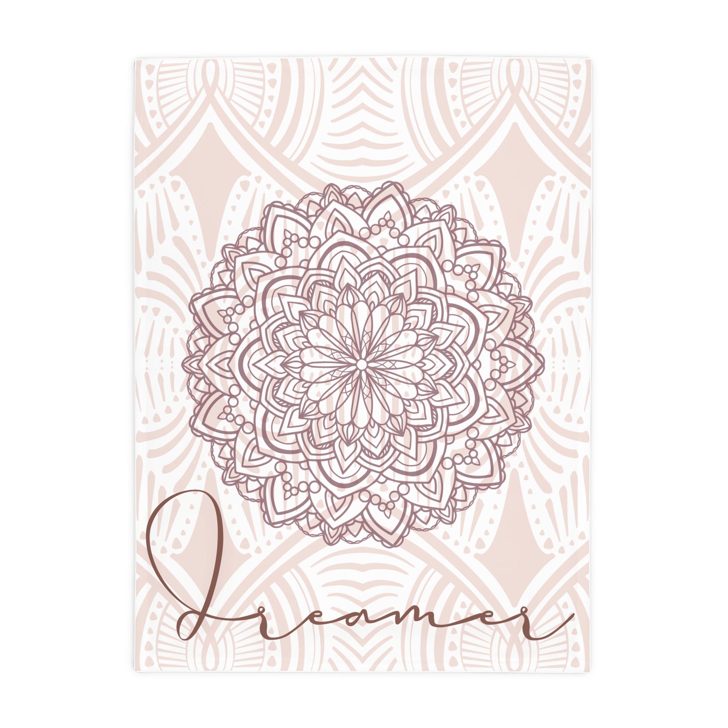 Dreamer Plush Fleece Blanket | Cozy Throw for Home Decor, Gift for Dreamers, Mandala Design, Nursery Bedding, Relaxation Essentials