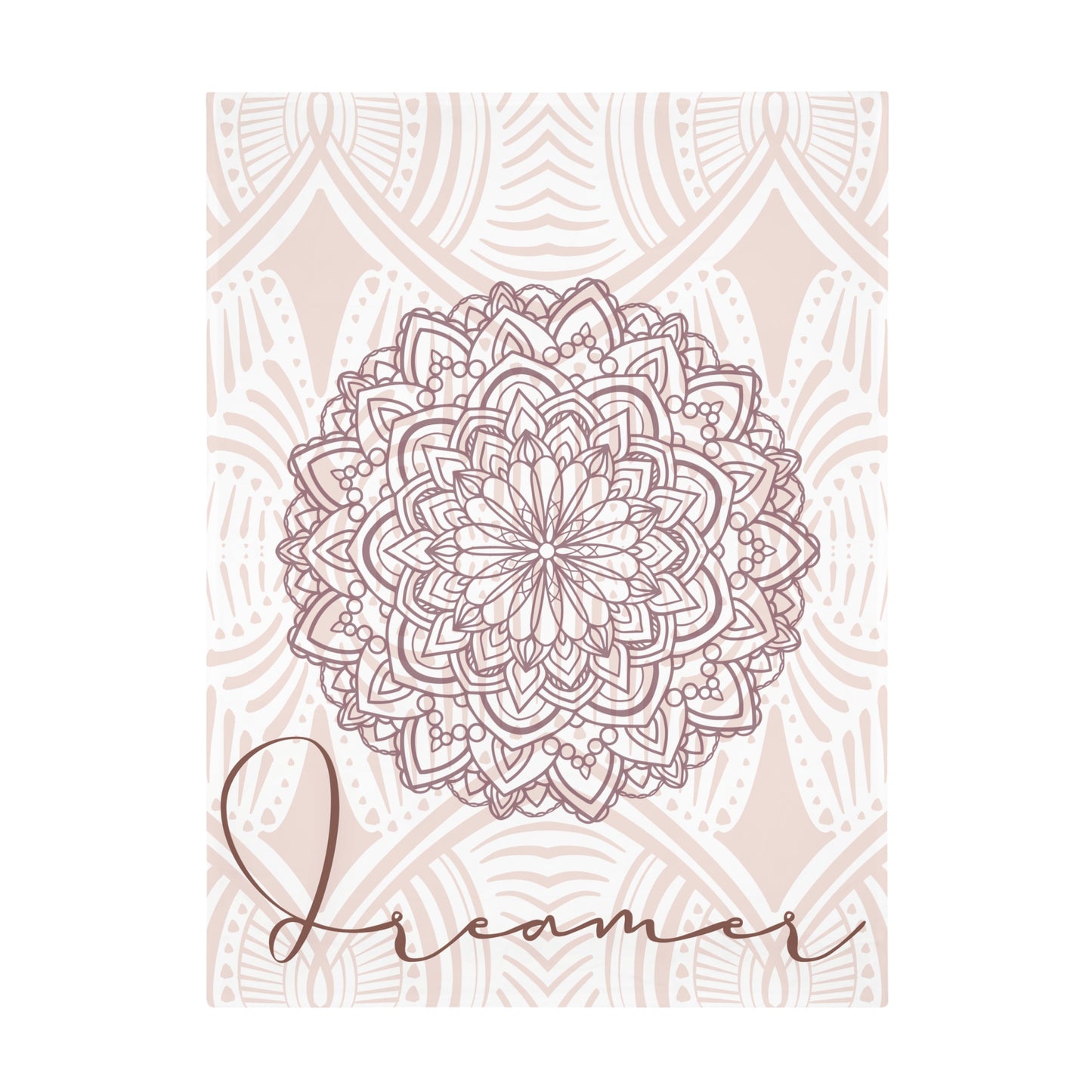 Dreamer Plush Fleece Blanket | Cozy Throw for Home Decor, Gift for Dreamers, Mandala Design, Nursery Bedding, Relaxation Essentials