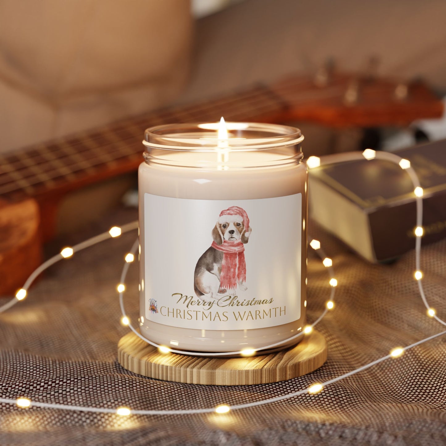Merry Christmas Scented Soy Candle, Apple Harvest, Holiday Decor, Gift for Dog Lovers, Home Fragrance, Cozy Vibes, Festive Candle