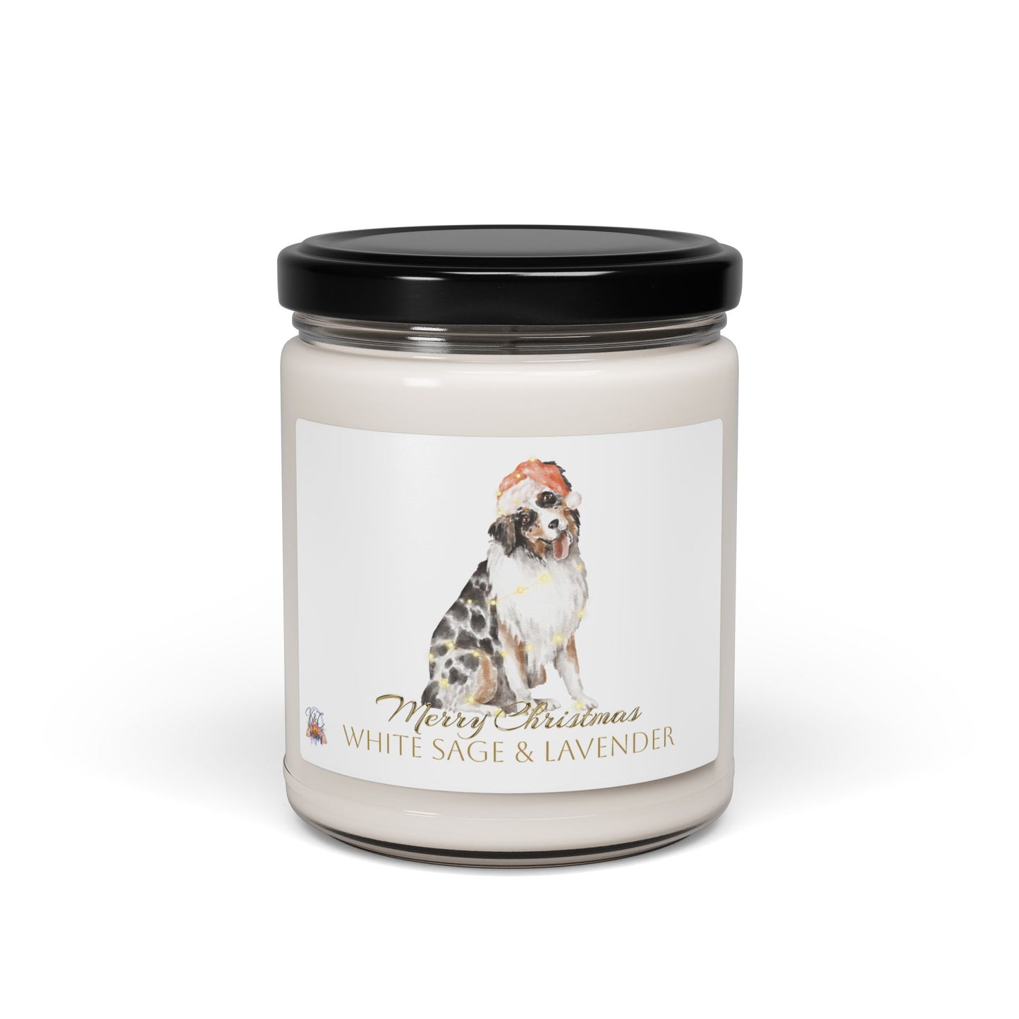 Merry Christmas Scented Soy Candle, Apple Harvest, Holiday Decor, Gift for Dog Lovers, Home Fragrance, Cozy Vibes, Festive Candle
