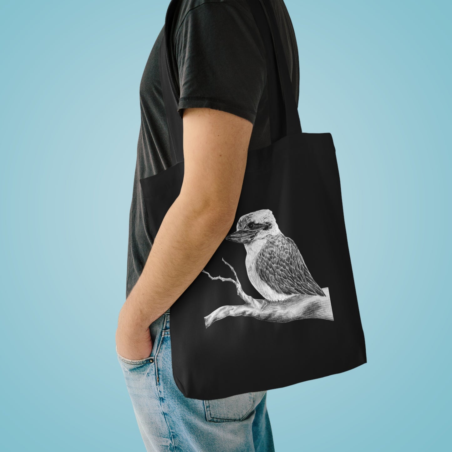 Elegant Cotton Tote Bag, Bird & Dreamcatcher Design, Eco-Friendly Shopping Bag, Gift for Nature Lovers, Perfect for Festivals