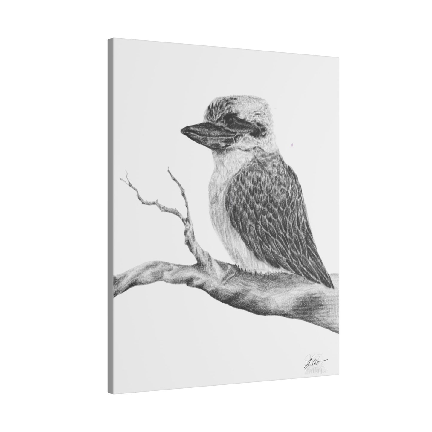 Kookaburra Wall Art, Nature Home Decor, Bird Canvas Print, Animal Illustration, Gift for Bird Lovers, Eclectic Art Piece