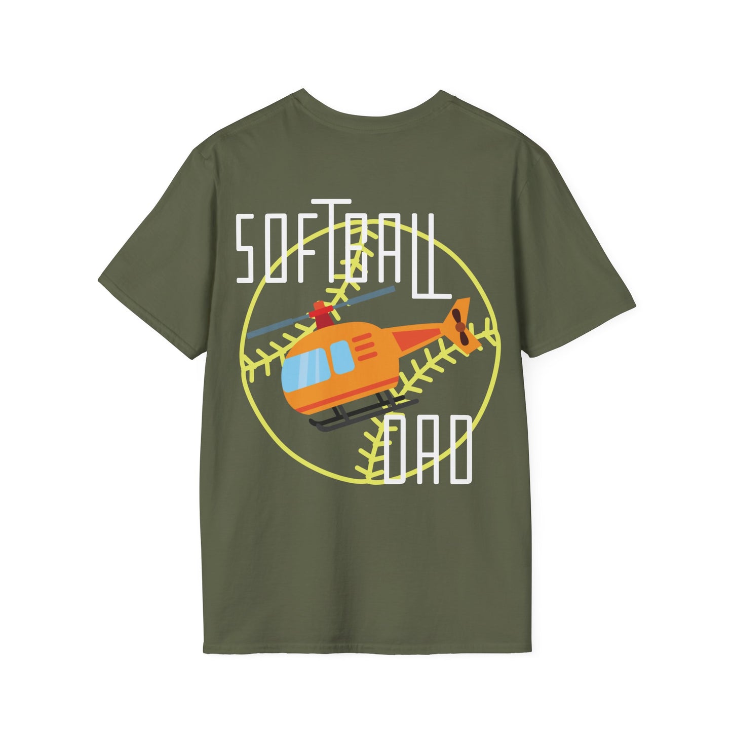 Softball Dad T-Shirt | Unisex Softstyle | Perfect for Father's Day, Softball Games, Family Gatherings, Sports Events, Gift for Dad
