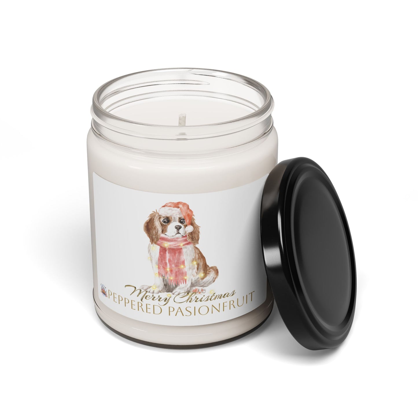 Merry Christmas Scented Soy Candle, Apple Harvest, Holiday Decor, Gift for Dog Lovers, Home Fragrance, Cozy Vibes, Festive Candle