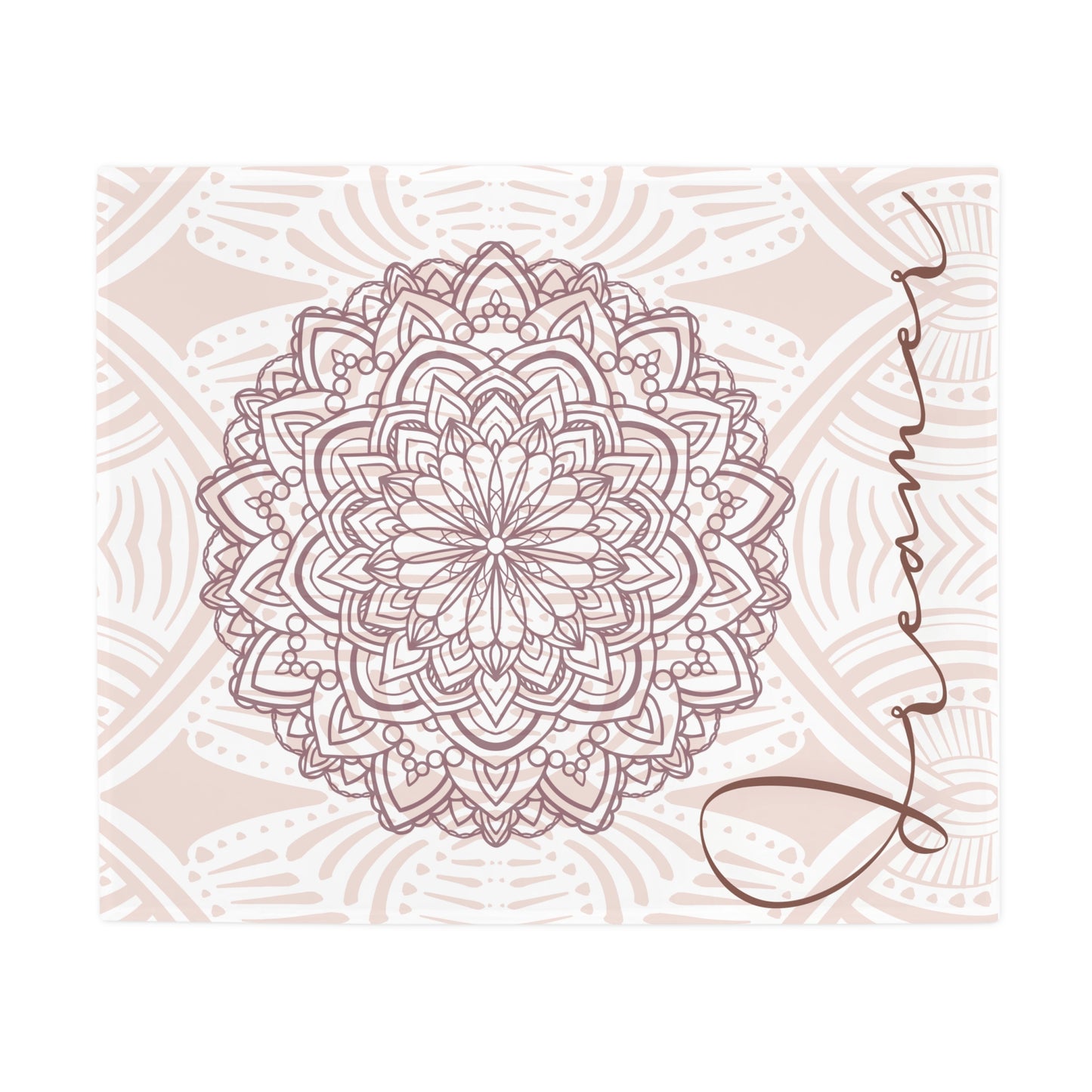 Dreamer Plush Fleece Blanket | Cozy Throw for Home Decor, Gift for Dreamers, Mandala Design, Nursery Bedding, Relaxation Essentials