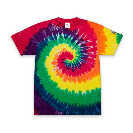 Vibrant Tie-Dye Oversized T-Shirt, Boho Chic Tee, Summer Festival Essential, Unisex Casual Wear, Colorful Embroidered Top, Gift for Friends