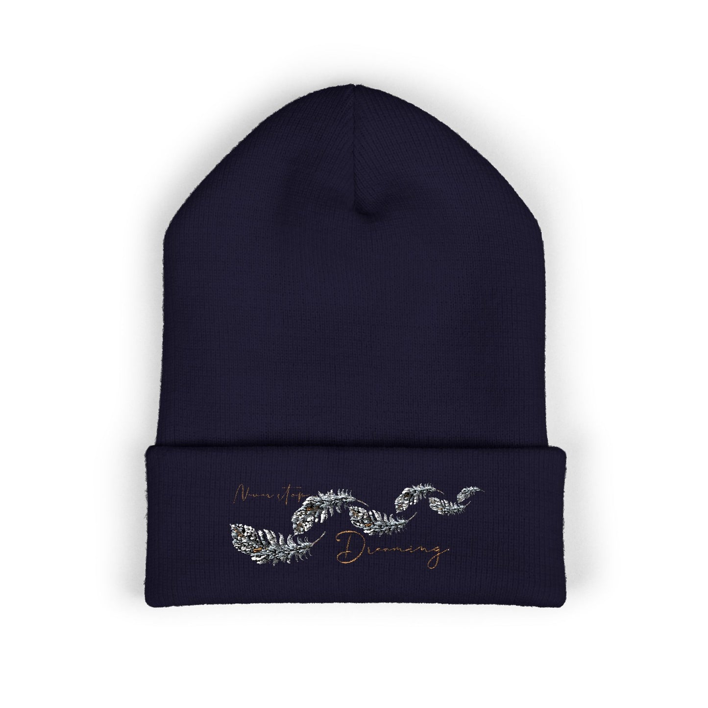 Embroidered Classic Cuffed Beanie | Warm Cozy Winter Hat | Unisex Knit Cap | Perfect Gift for Holidays, Beanie for Him, Her, Winter Fashion