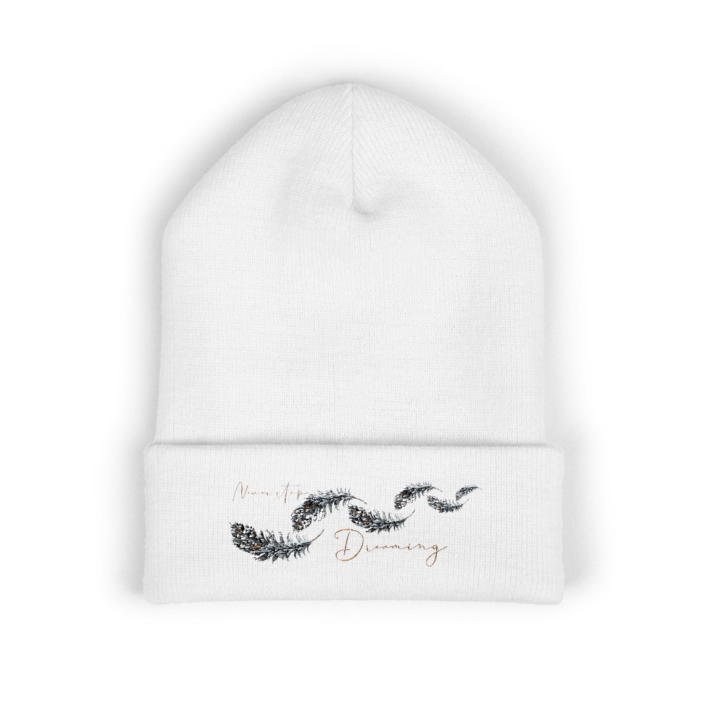 Embroidered Classic Cuffed Beanie | Warm Cozy Winter Hat | Unisex Knit Cap | Perfect Gift for Holidays, Beanie for Him, Her, Winter Fashion