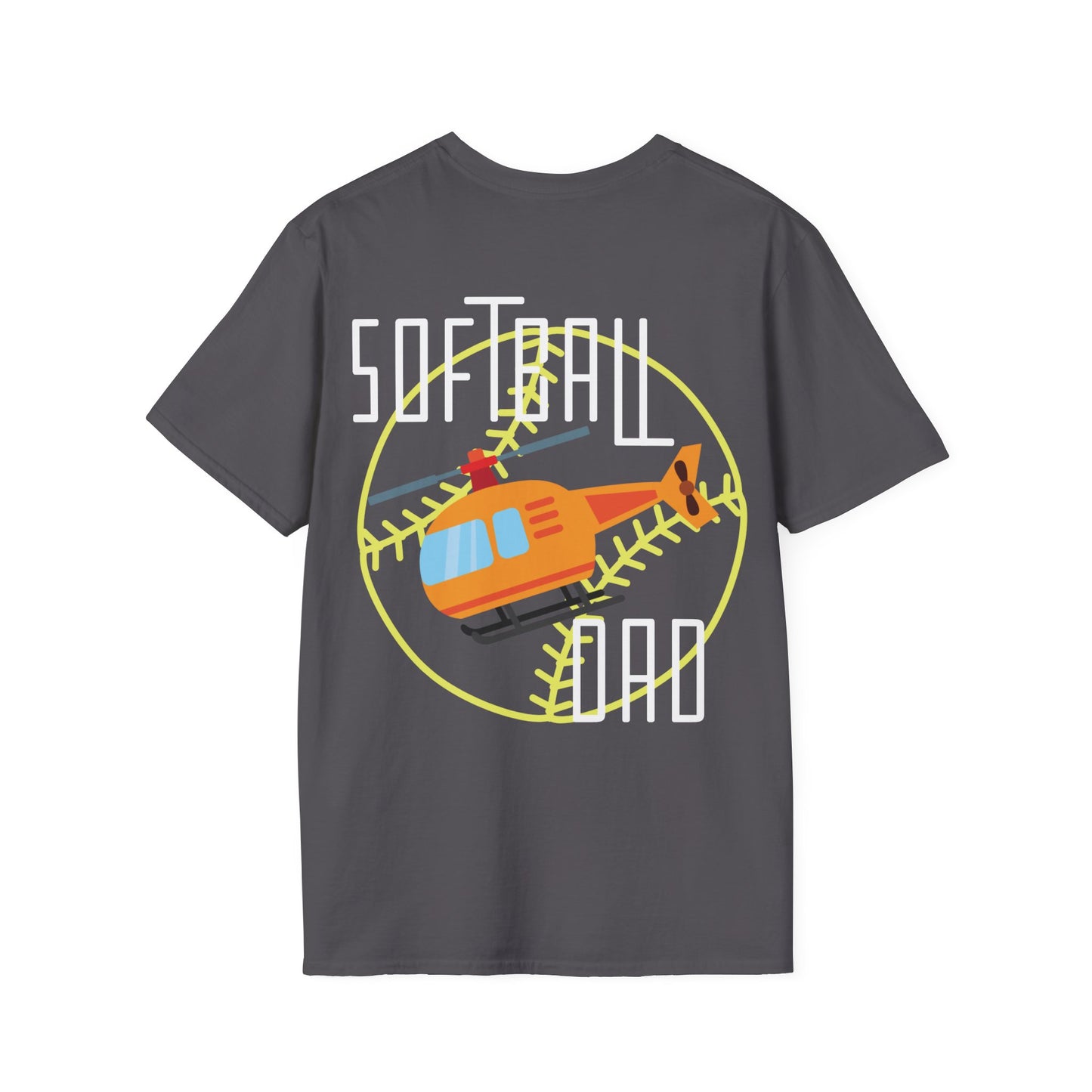 Softball Dad T-Shirt | Unisex Softstyle | Perfect for Father's Day, Softball Games, Family Gatherings, Sports Events, Gift for Dad