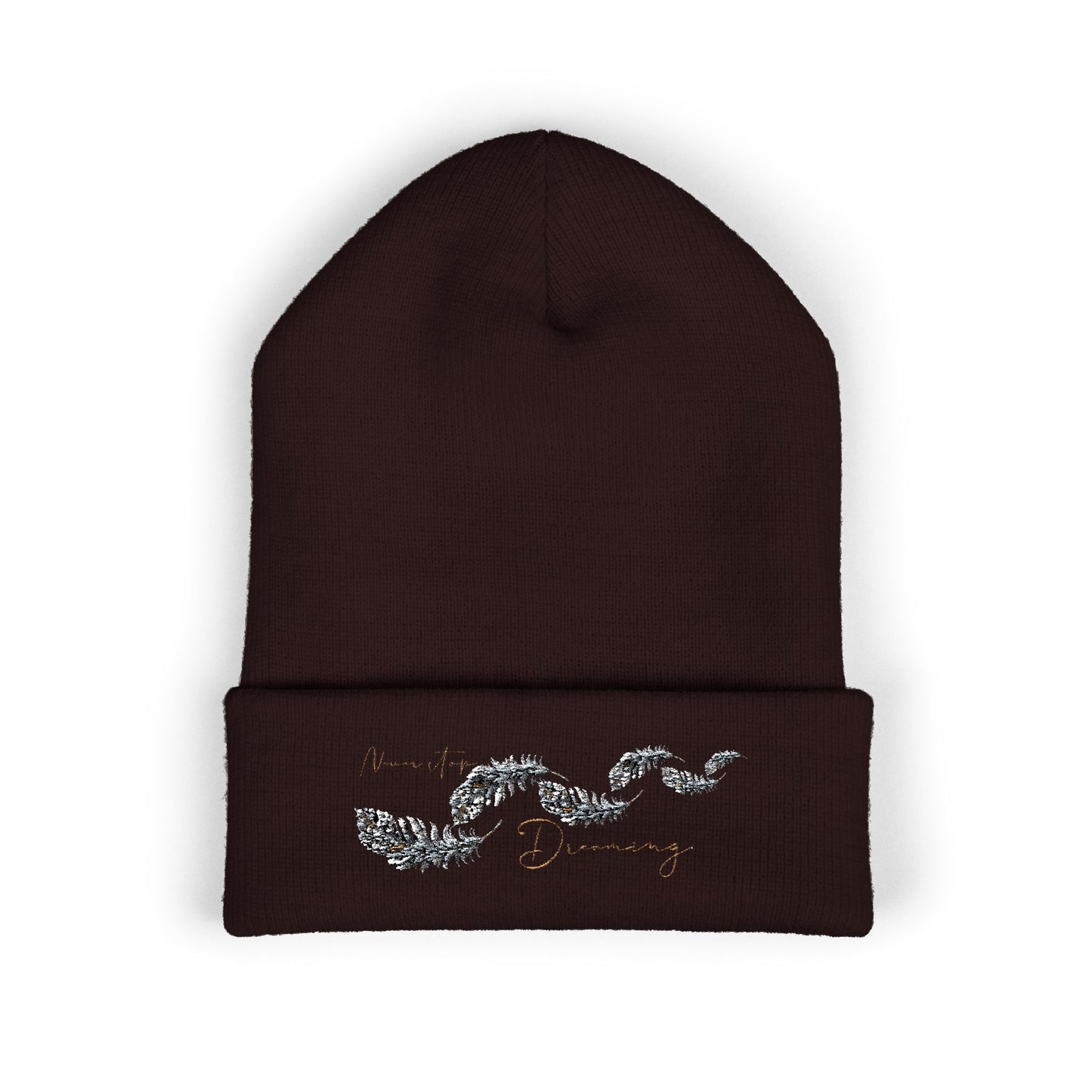 Embroidered Classic Cuffed Beanie | Warm Cozy Winter Hat | Unisex Knit Cap | Perfect Gift for Holidays, Beanie for Him, Her, Winter Fashion