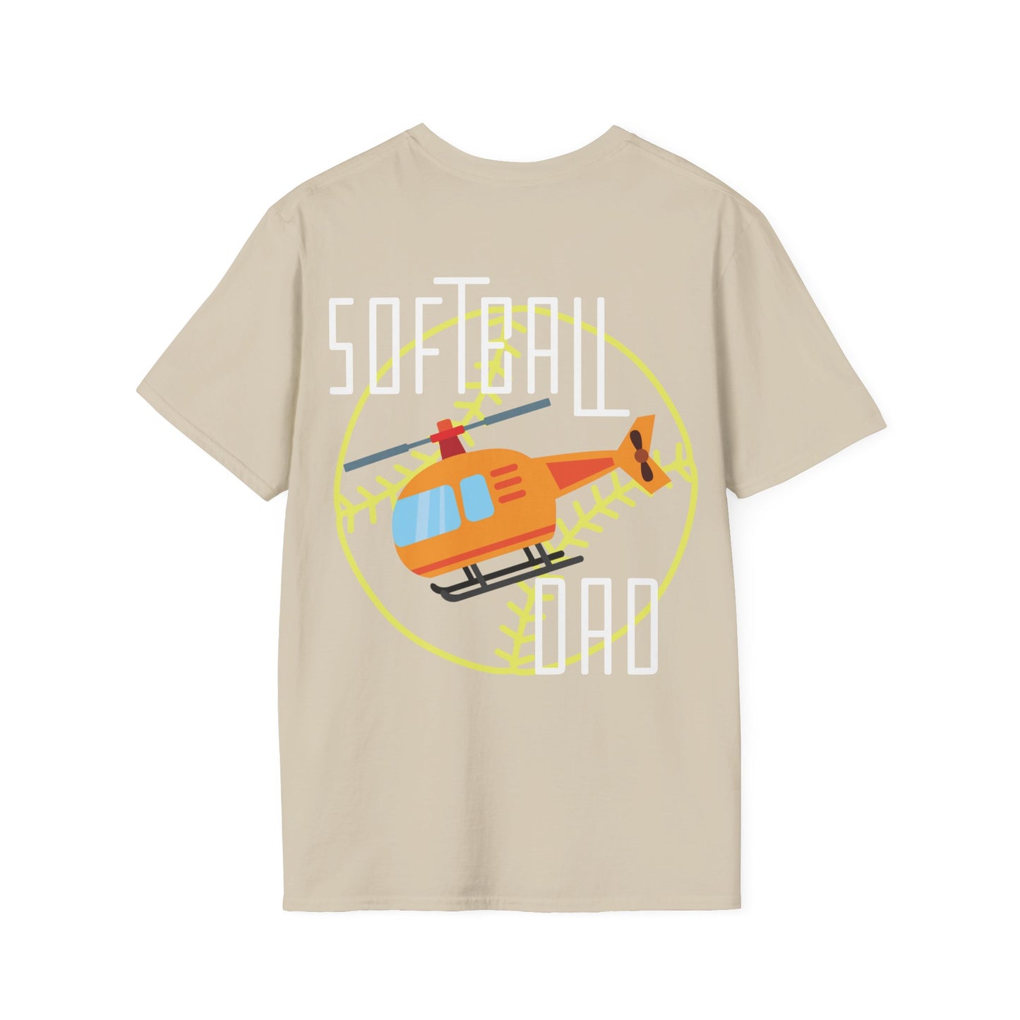 Softball Dad T-Shirt | Unisex Softstyle | Perfect for Father's Day, Softball Games, Family Gatherings, Sports Events, Gift for Dad