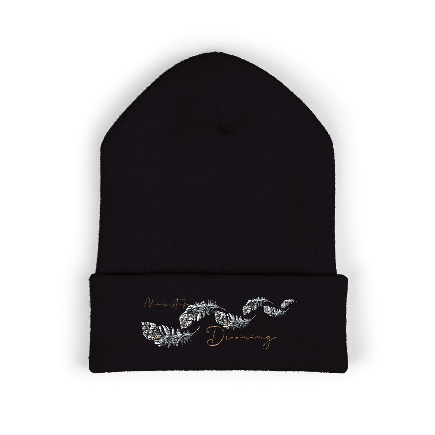 Embroidered Classic Cuffed Beanie | Warm Cozy Winter Hat | Unisex Knit Cap | Perfect Gift for Holidays, Beanie for Him, Her, Winter Fashion