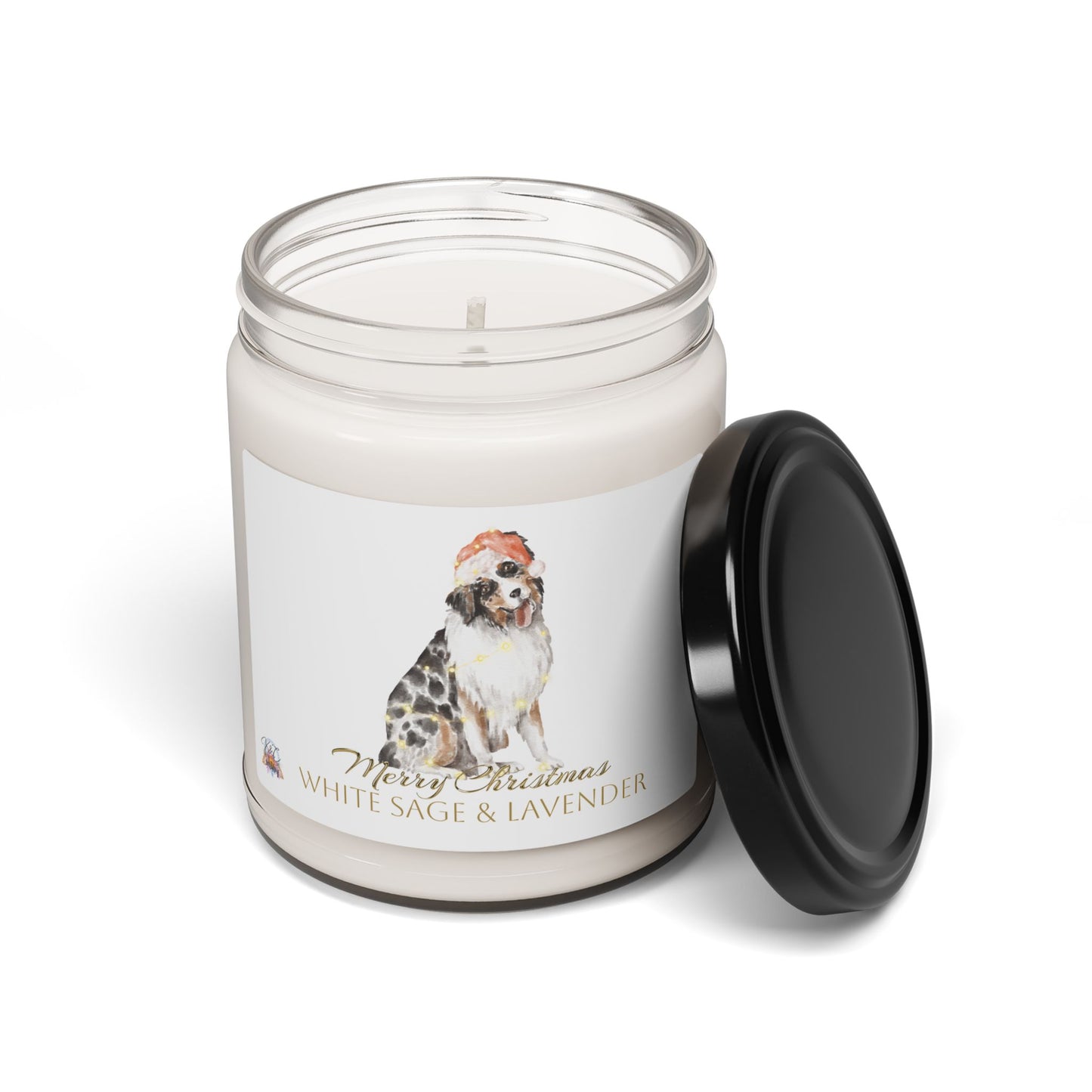 Merry Christmas Scented Soy Candle, Apple Harvest, Holiday Decor, Gift for Dog Lovers, Home Fragrance, Cozy Vibes, Festive Candle