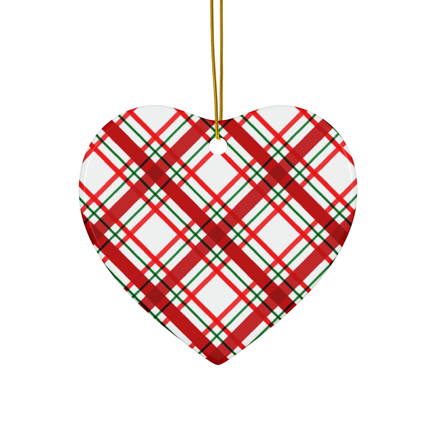 Festive Santa Ceramic Ornament - Holiday Decor, Christmas Tree Decoration, Gift for Family, 2025 Keepsake, Stained Glass Style