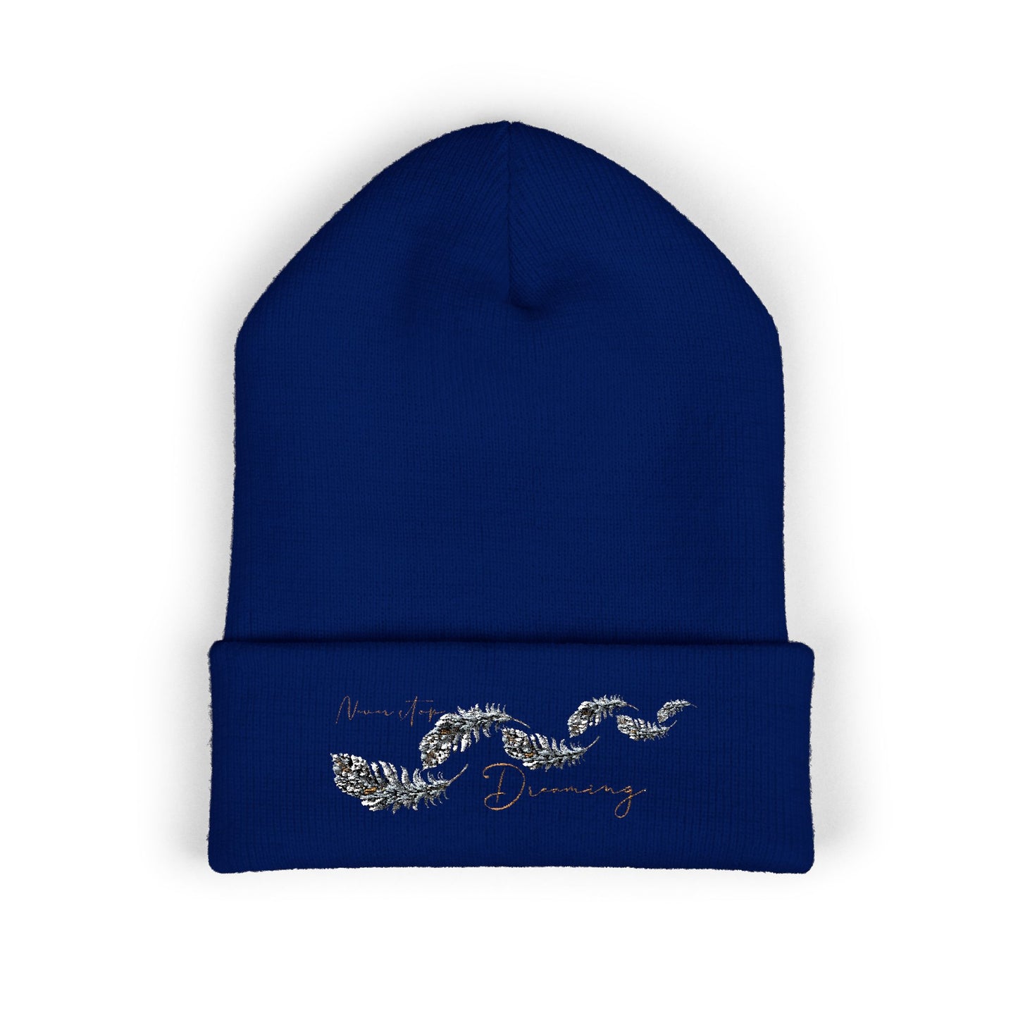 Embroidered Classic Cuffed Beanie | Warm Cozy Winter Hat | Unisex Knit Cap | Perfect Gift for Holidays, Beanie for Him, Her, Winter Fashion