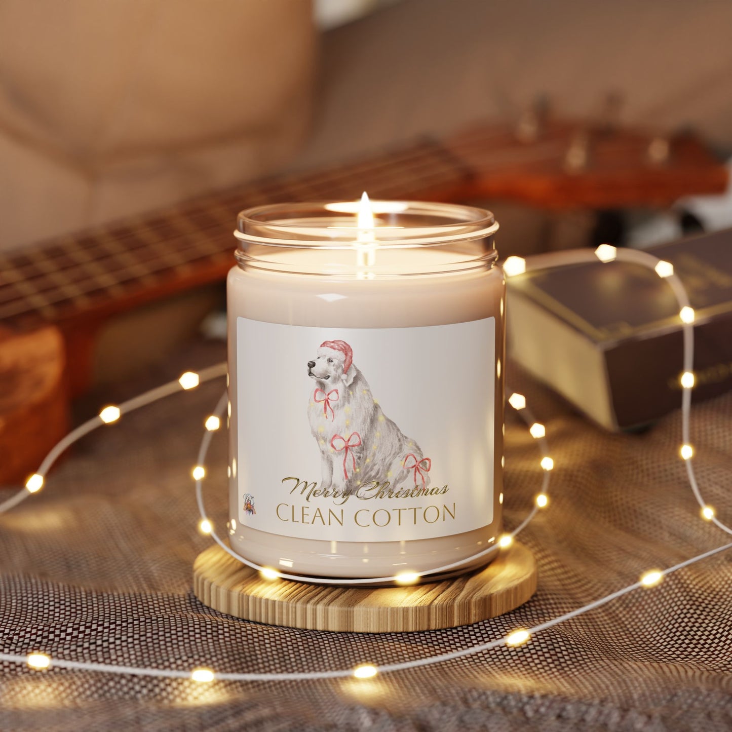 Merry Christmas Scented Soy Candle, Apple Harvest, Holiday Decor, Gift for Dog Lovers, Home Fragrance, Cozy Vibes, Festive Candle