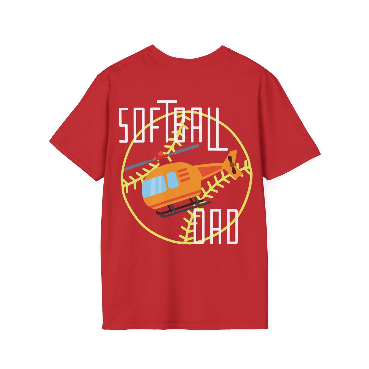 Softball Dad T-Shirt | Unisex Softstyle | Perfect for Father's Day, Softball Games, Family Gatherings, Sports Events, Gift for Dad