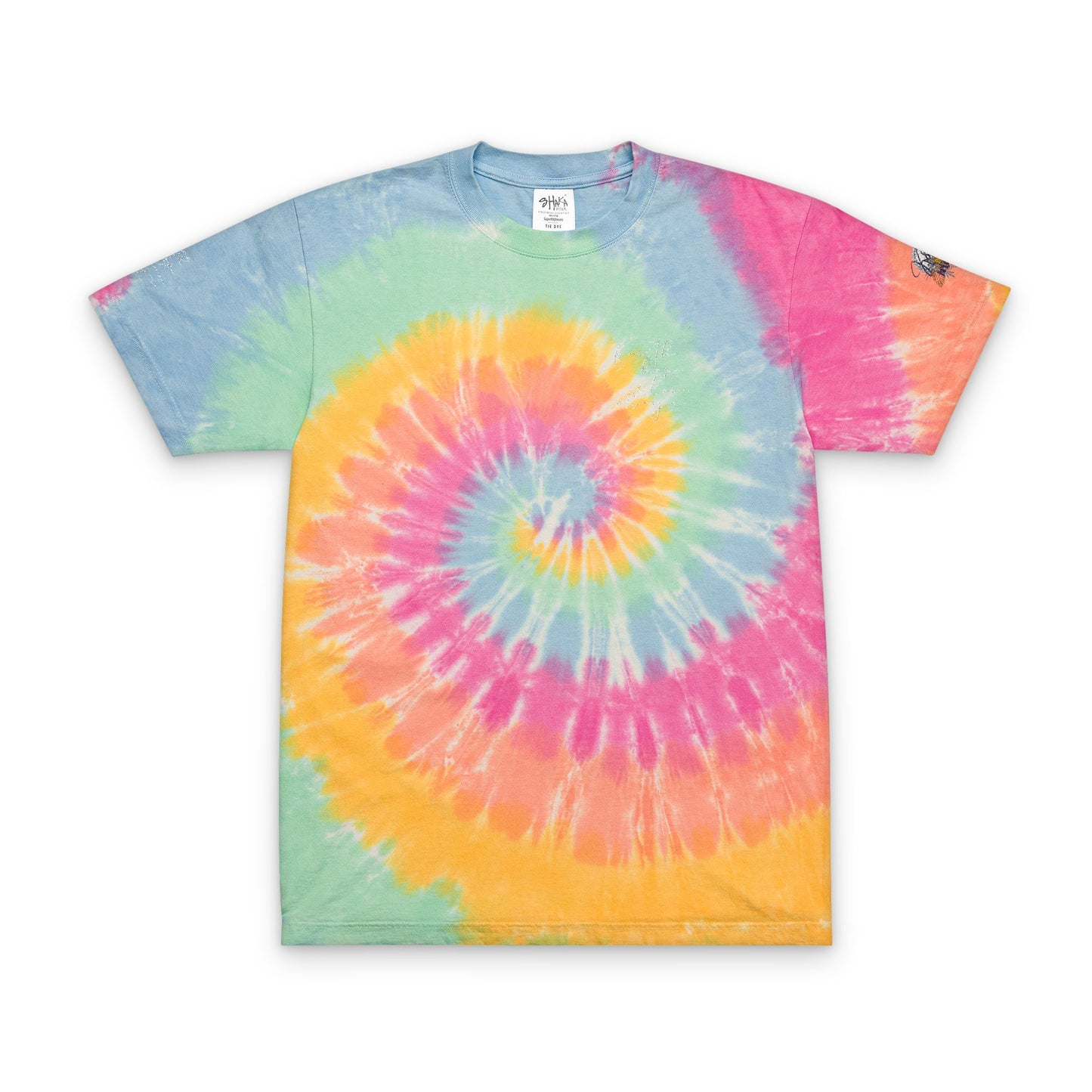 Vibrant Tie-Dye Oversized T-Shirt, Boho Chic Tee, Summer Festival Essential, Unisex Casual Wear, Colorful Embroidered Top, Gift for Friends