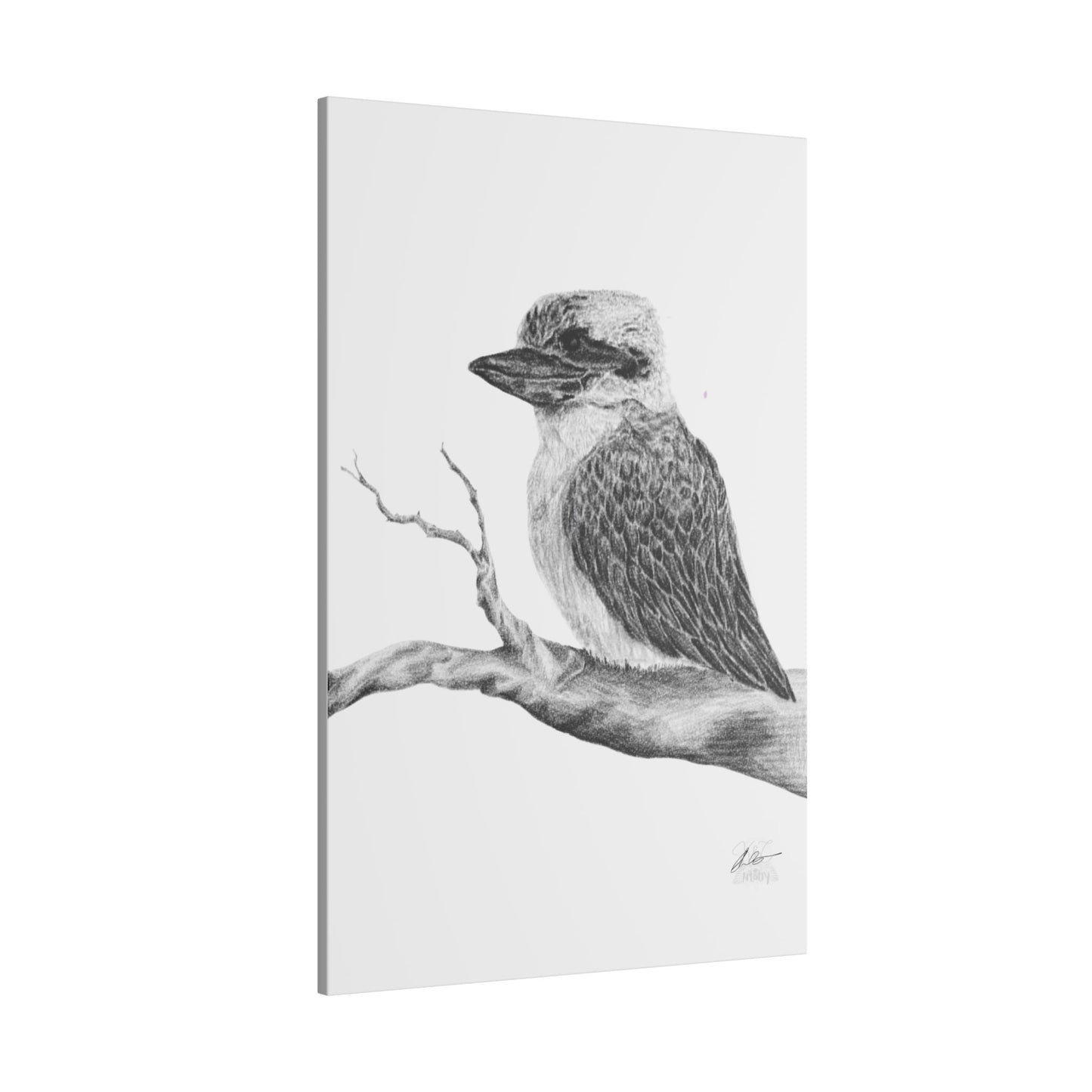 Kookaburra Wall Art, Nature Home Decor, Bird Canvas Print, Animal Illustration, Gift for Bird Lovers, Eclectic Art Piece